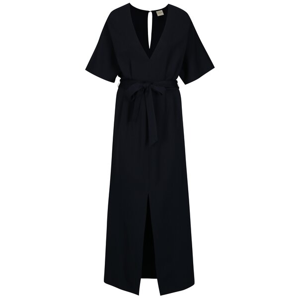 Rochie lunga bleumarin cu decolteu adanc - Selected Femme Kimm