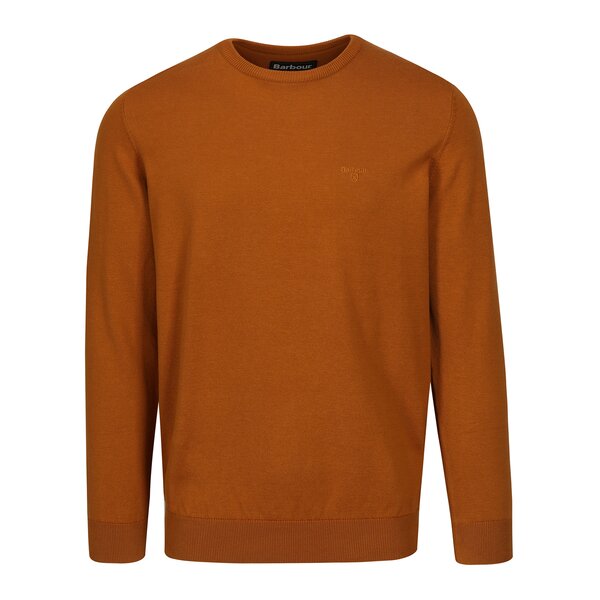 Pulover maroniu oranj cu logo brodat - Barbour Pima