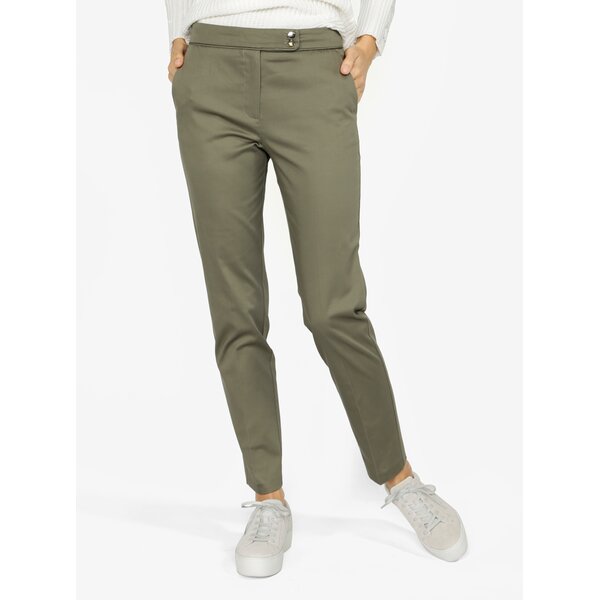 Pantaloni cropped verzi cu talie clasica M&Co