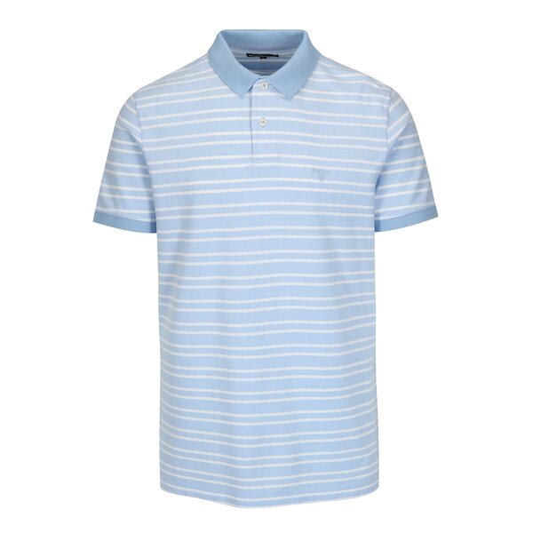 Tricou polo bleu cu model in dungi - Barbour Bedford
