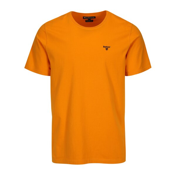 Tricou tailored fit oranj cu logo brodat - Barbour Sports Tee