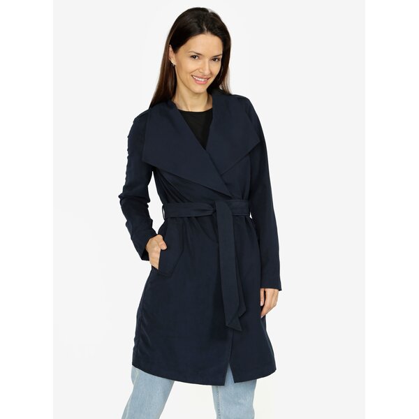 Pardesiu bleumarin cu cordon VERO MODA Elina