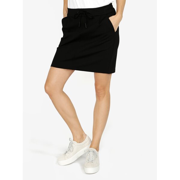 Fusta neagra cu talie elastica VERO MODA Eva