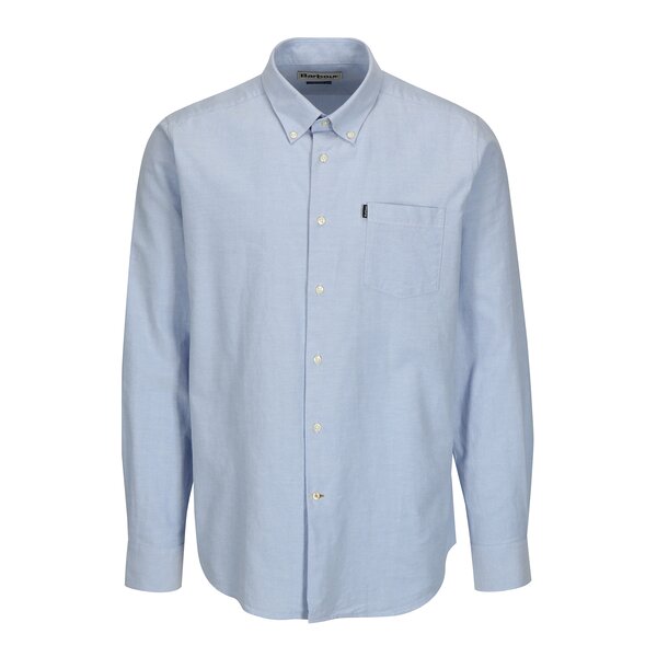 Camasa tailored fit bleu cu guler buttons-down Barbour Stanley