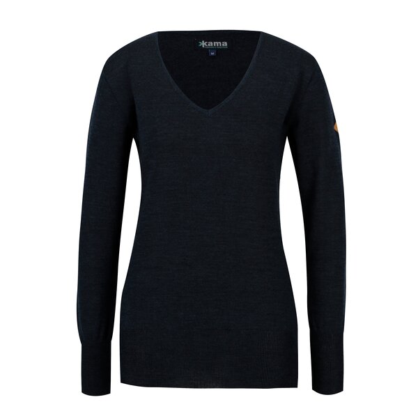 Pulover bleumarin din lana Merino pentru femei - Kama