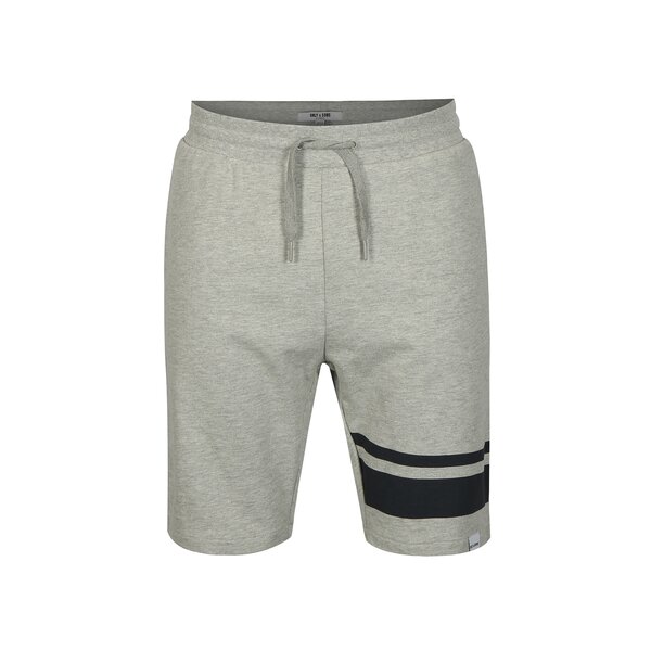 Pantaloni scurti sport gri melanj ONLY & SONS Stripe