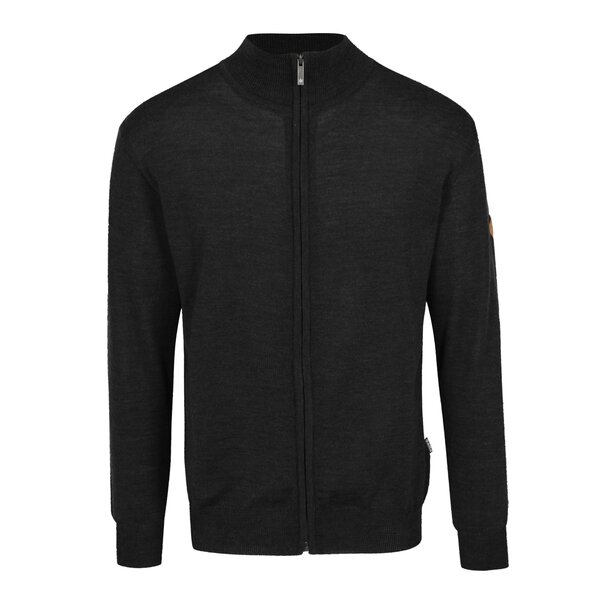 Cardigan unisex gri inchis din lana Merino - Kama