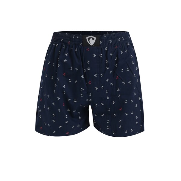 Boxeri bleumarin cu print ancore din bumbac - Represent Exclusive Ali Harbor