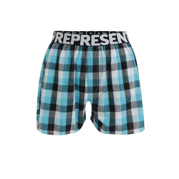 Boxeri Represent Mikebox albastru cu negru în carouri