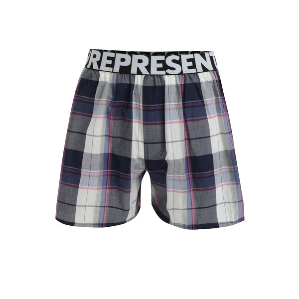 Boxeri cu carouri negru & alb din bumbac- Represent Mikebox