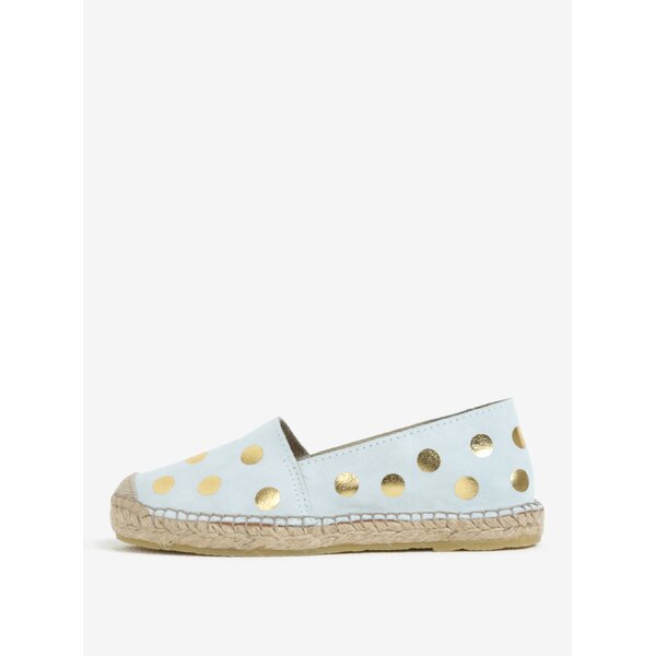 Espadrile bleu din piele intoarsa cu buline - Selected Femme Marley
