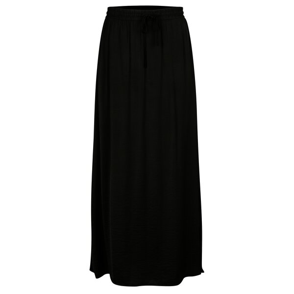 Fusta maxi neagra cu slituri si snur in talie - VILA Cava