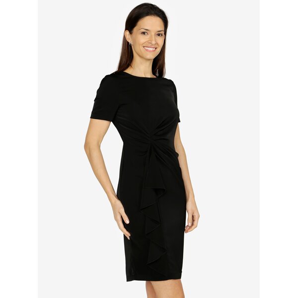 Rochie neagra cu drapaj si pliuri asimetrice - VERO MODA Snack
