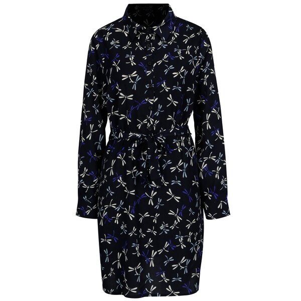 Rochie-camasa bleumarin cu print libelule Smashed Lemon