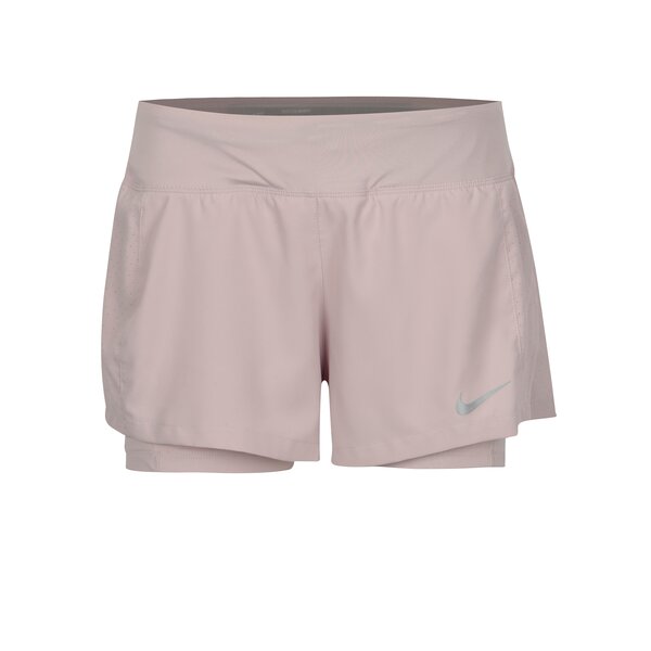 Pantaloni scurti sport roz cu dublura pentru femei Nike Eclipse 2-in-1Triumph