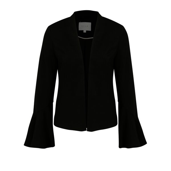 Sacou negru cu maneci clopot - VILA Mula