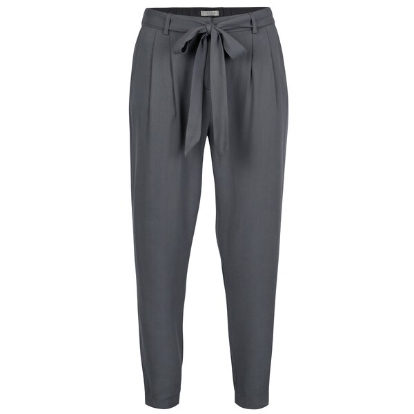 Pantaloni conici gri cu cordon in talie- VILA Losta