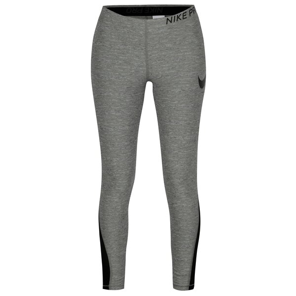 Colanti sport gri melanj cu model discret pentru femei - Nike Training Tights