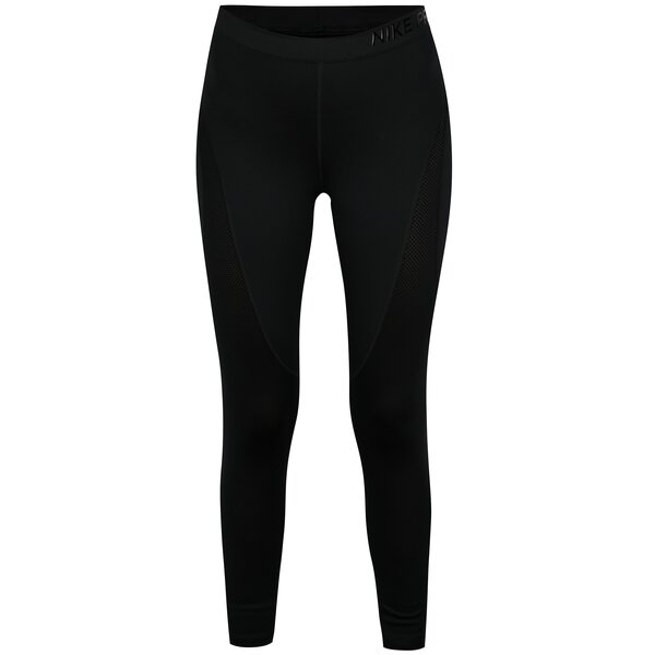 Colanti sport negri cu perforatii si logo pentru femei - Nike Hprcl Tght
