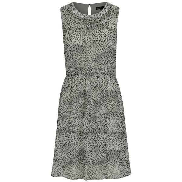 Rochie gri deschis cu animal print Smashed Lemon