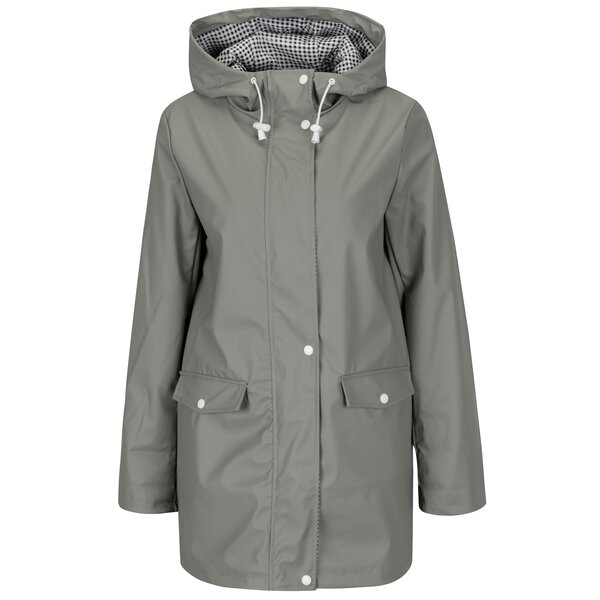 Jacheta parka gri cu gluga ajustabila - Dorothy Perkins