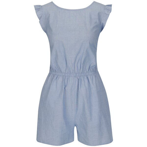 Salopeta bleu cu volane si funda la spate Dorothy Perkins