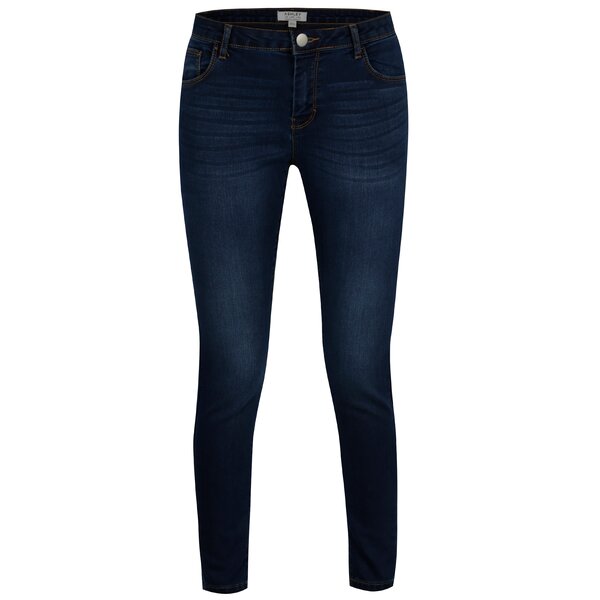 Blugi cropped albastri cu talie clasica Dorothy Perkins