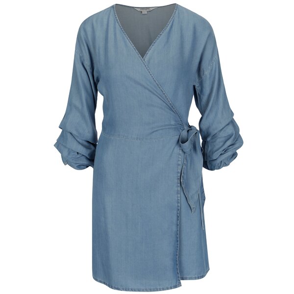 Rochie din denim albastra cu maneci 3/4 Dorothy Perkins