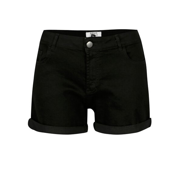 Pantaloni scurti din denim negri Dorothy Perkins
