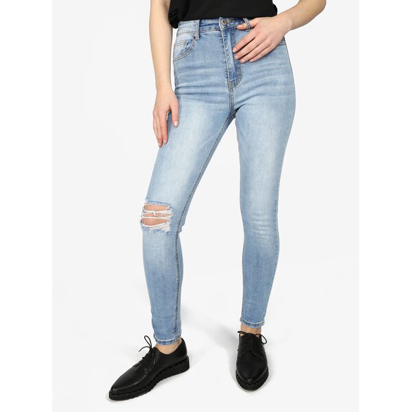 Blugi albastri slim fit Hailys Evelina