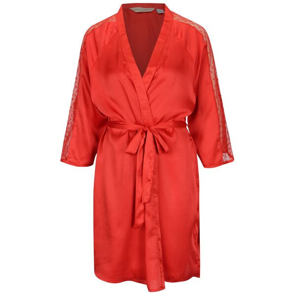 Chimono rosu cu detalii pe maneci - Dorothy Perkins