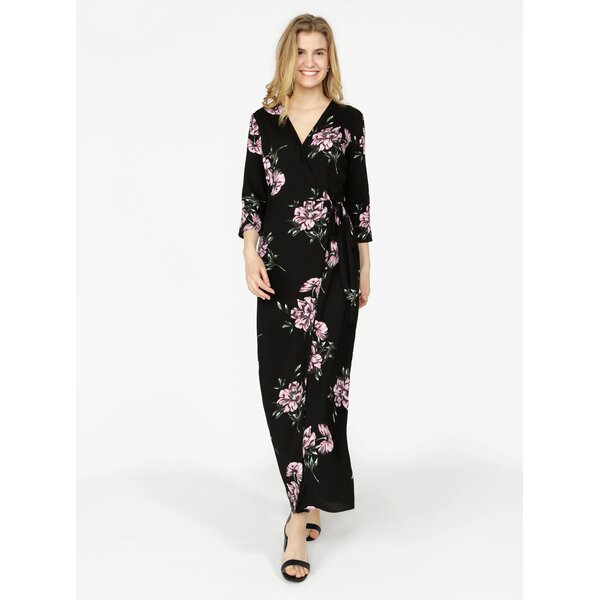 Rochie neagra maxi suprapusa Miss Selfridge