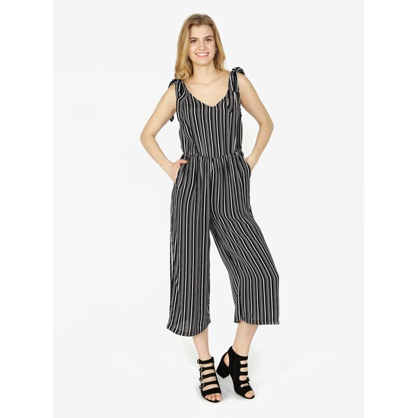 Salopeta 3/4 cu dungi alb negru Miss Selfridge