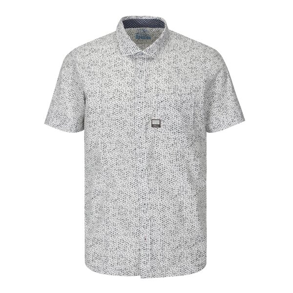 Camasa slim fit alb&gri cu print pentru barbati - s.Oliver