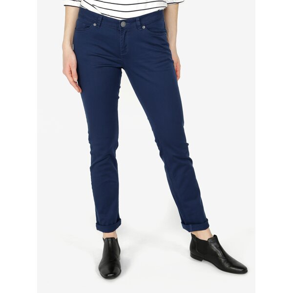 Blugi slim fit albastri cu talie joasa pentru femei - QS by s.Oliver