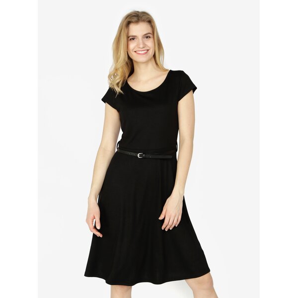 Rochie neagra cu curea in talie - QS by s.Oliver