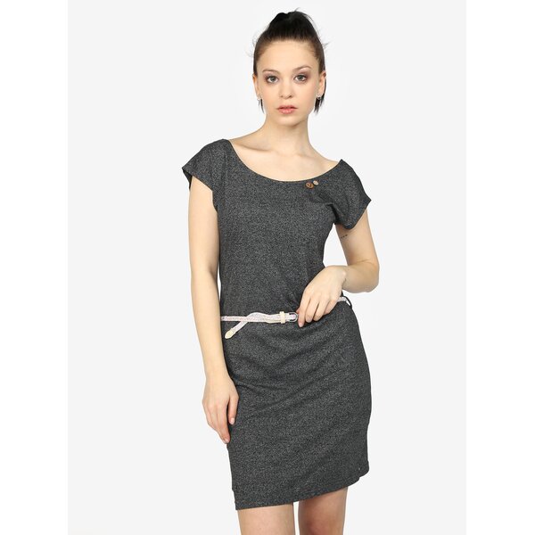 Rochie gri melanj cu bretele incrucisate la spate - Ragwear Sofia