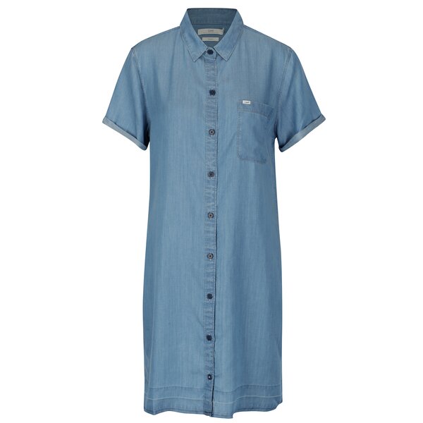 Rochie camasa albastru deschis tip denim - Lee Delft