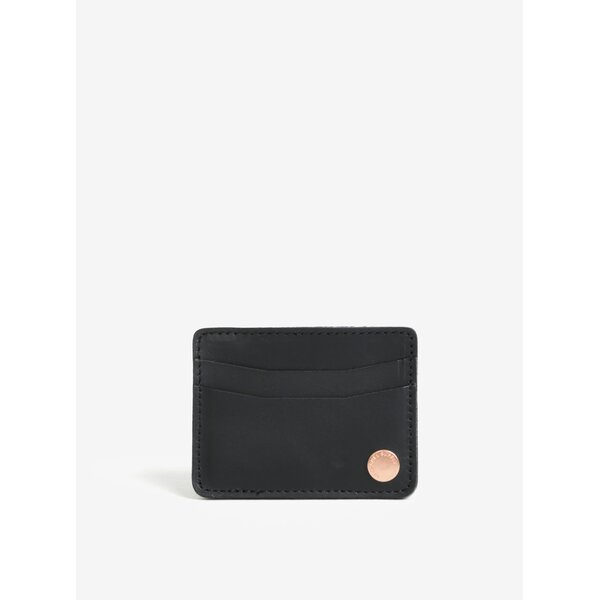Portofel negru din piele naturala pentru card si documente - Herschel Ace