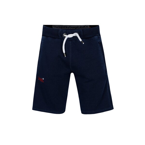 Pantaloni sport scurti bleumarin cu logo brodat pentru barbati - Superdry