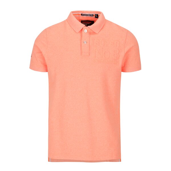 Tricou polo oranj neon pentru barbati - Superdry