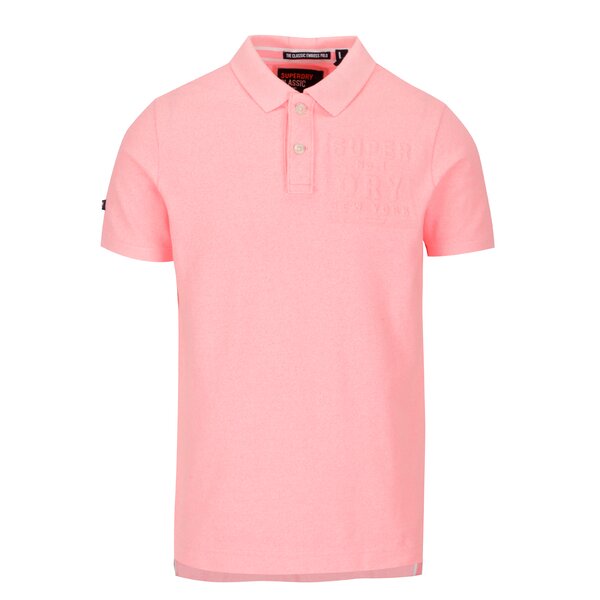 Tricou polo roz neon pentru barbati - Superdry