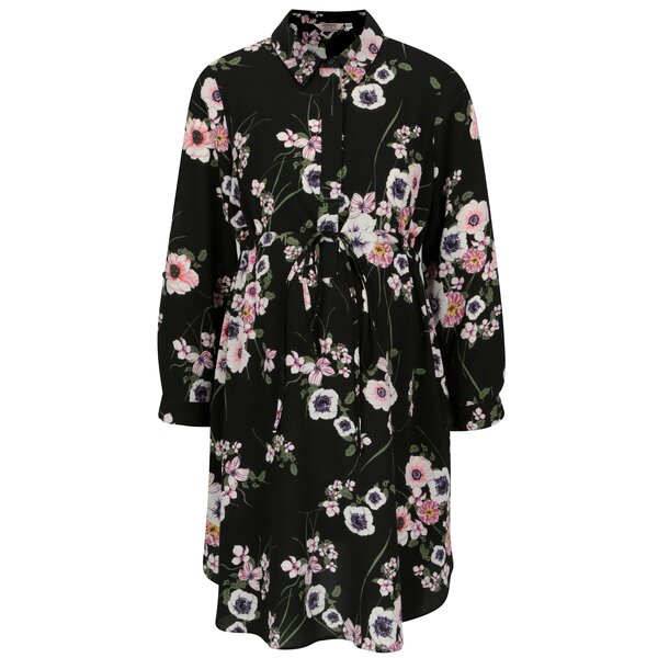 Rochie camasa neagra cu print floral pentru femei insarcinate - Dorothy Perkins Maternity