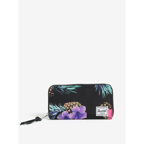 Portofel negru cu print colorat - Herschel Thomas