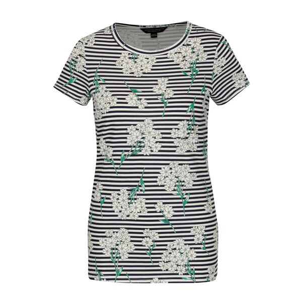 Tricou bleumarin cu print floral - Dorothy Perkins