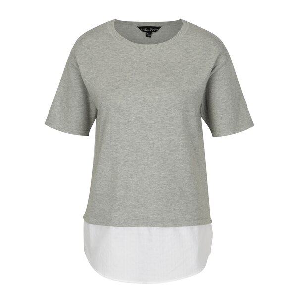 Top gri deschis cu slituri laterale - Dorothy Perkins