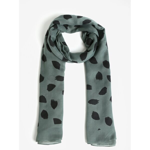 Esarfa verde cu print abstract - Pieces Luisa