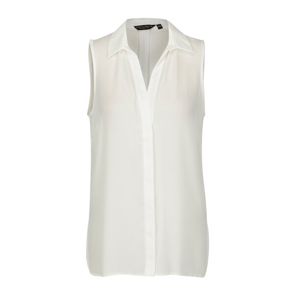Top bej cu guler ascutit - Dorothy Perkins