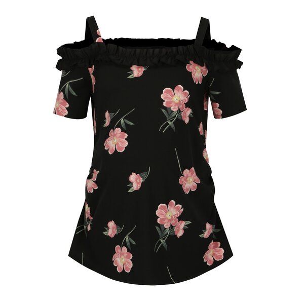 Bluza neagra cu decolteu pe umeri pentru femei insarcinate - Dorothy Perkins Maternity