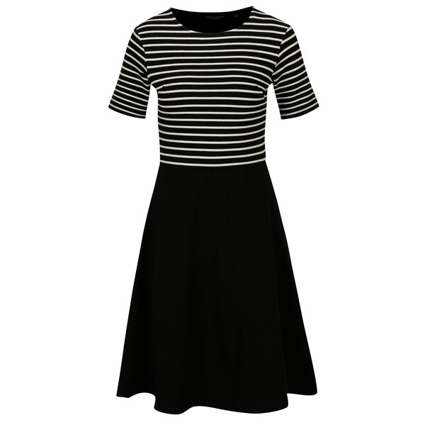 Rochie neagra cu top in dungi - Dorothy Perkins